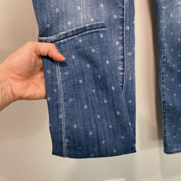 Gap blue with white polkadots skinny Jeans size 25 - Picture 6 of 13